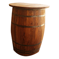 Wooden Barrel Cocktail Table