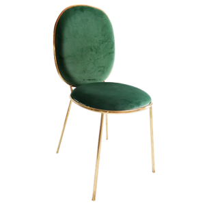 Round Back Chair Emerald Green