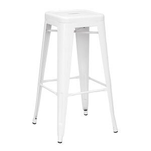 White Metal Stool
