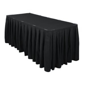 Rectangular Table Black Skirting