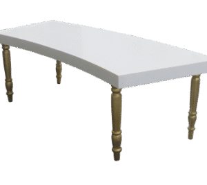 Avalon Curved Gold Dining Table